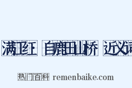 满江红·自鹿田山桥袓近义词是什么意思的图片